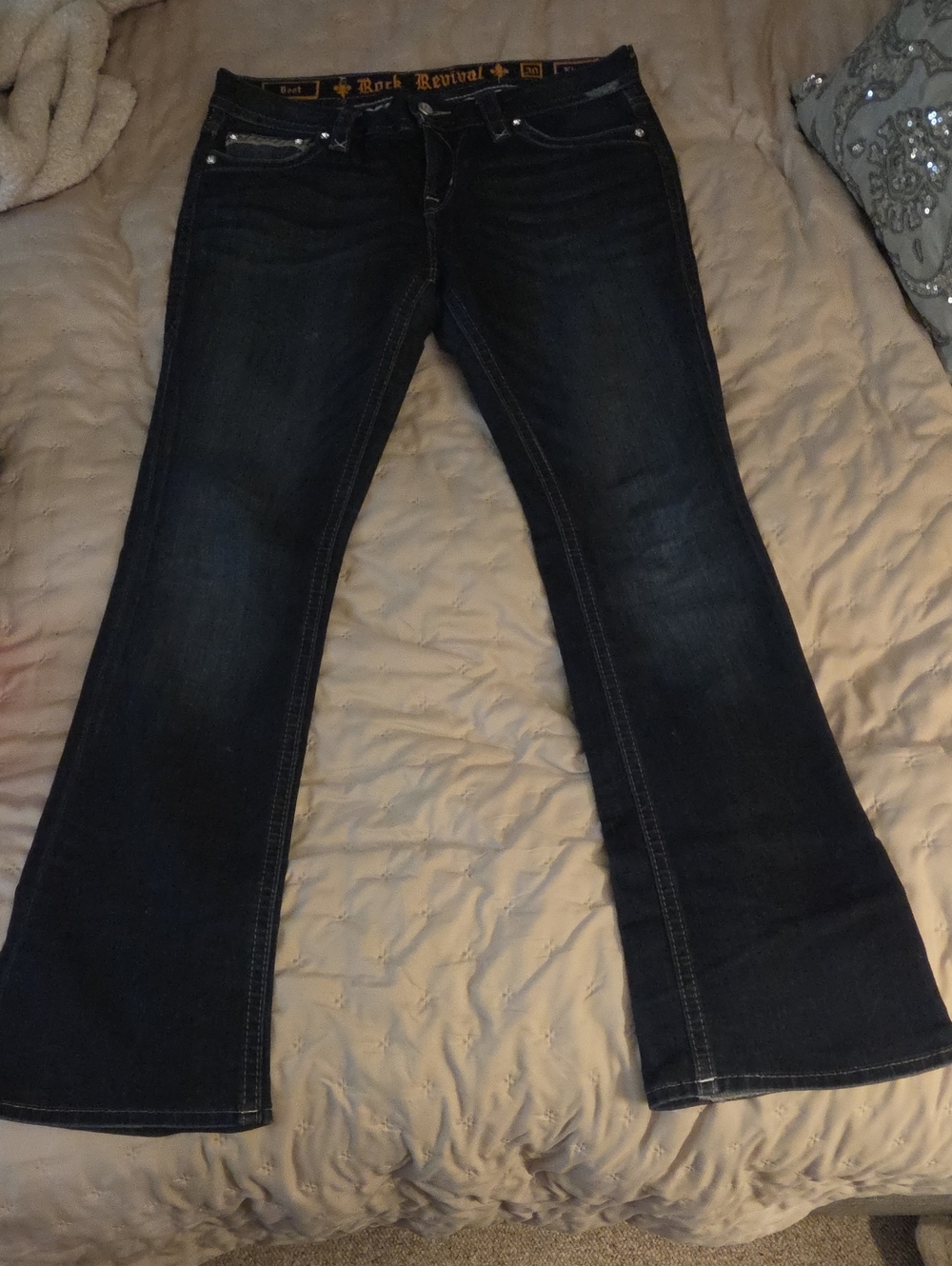 Rock Revival Dark Indigo Wide Leg Jeans